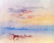 Venice, Looking East from the Guidecca,Sunrise - 约瑟夫·玛罗德·威廉·透纳